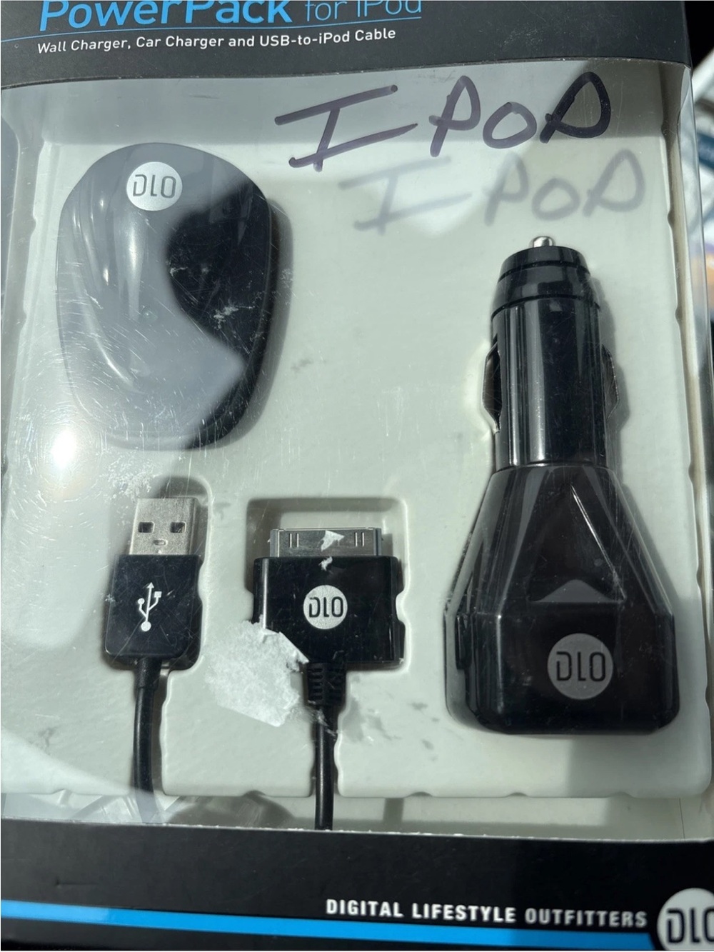 Digital WiFi Black PowerPack Charging Kit for iPod - Wall & Car USB Charger